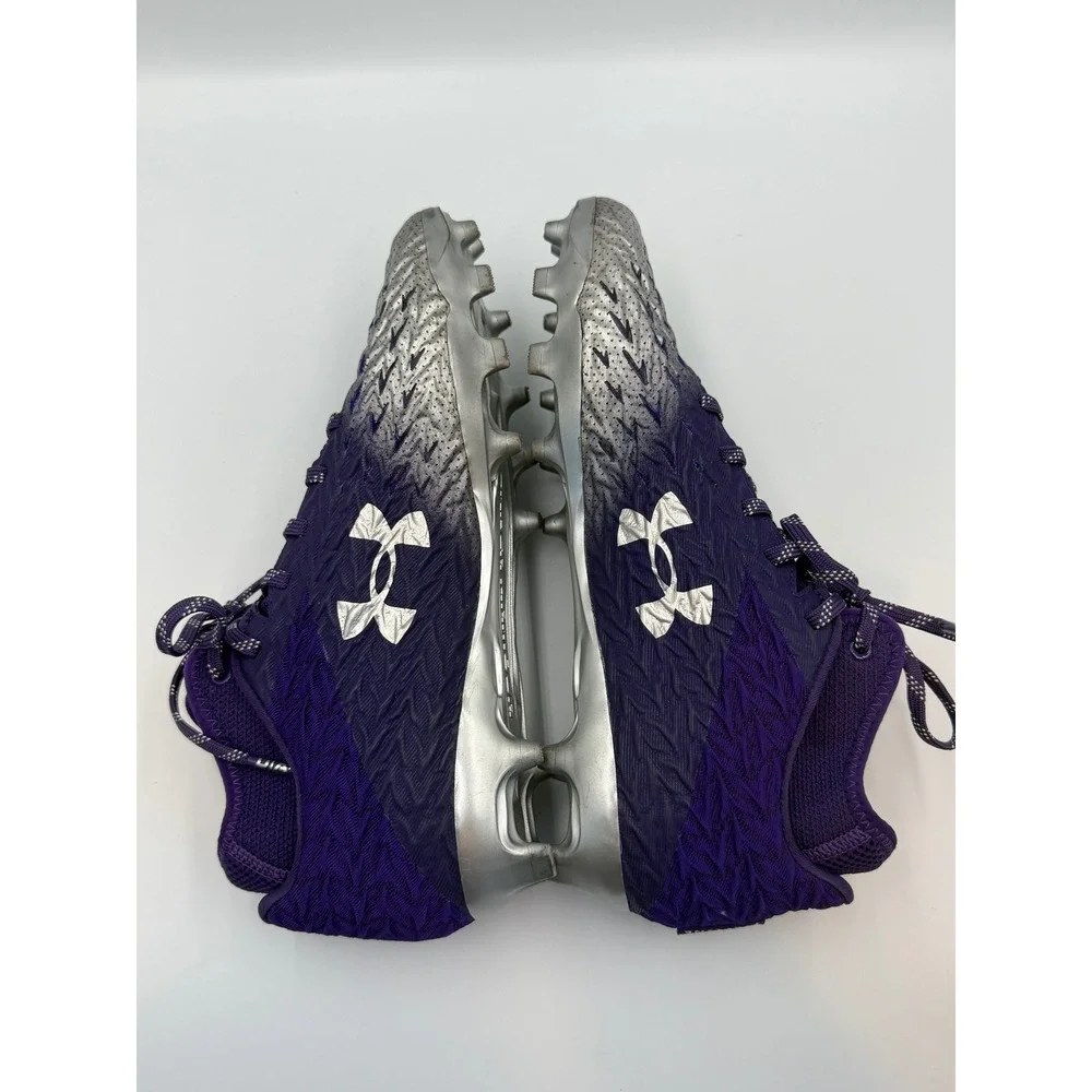 Under Armour Spotlight Clone MC Football Cleats Men's Purple Silver Sz 9